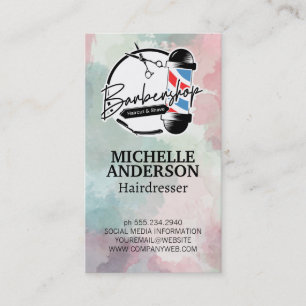 Professional Hairstylist Barber Salon Business Card