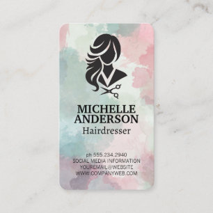 Professional Hairstylist Beauty Salon Business Card