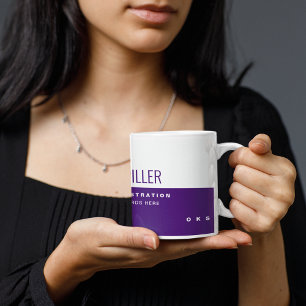 Professional Half-Purple Half-White Modern  Coffee Mug