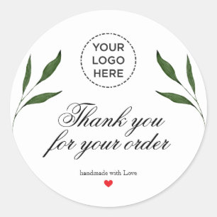 Professional Handmade with love Thank you  Classic Round Sticker