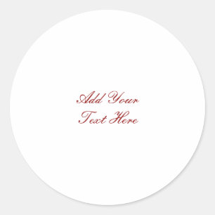 Professional handwriting add text modern classic round sticker