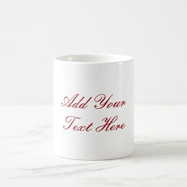 Professional handwriting add text modern coffee mug (Center)