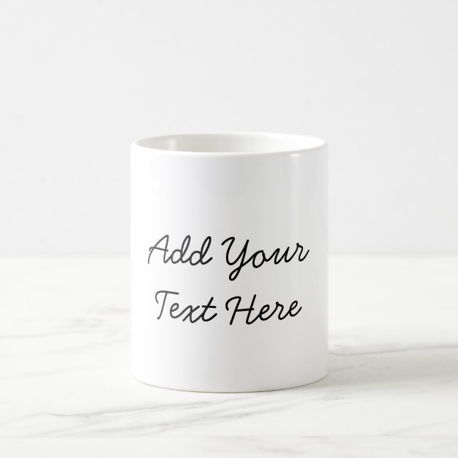 Professional handwriting add text modern coffee mug (Center)