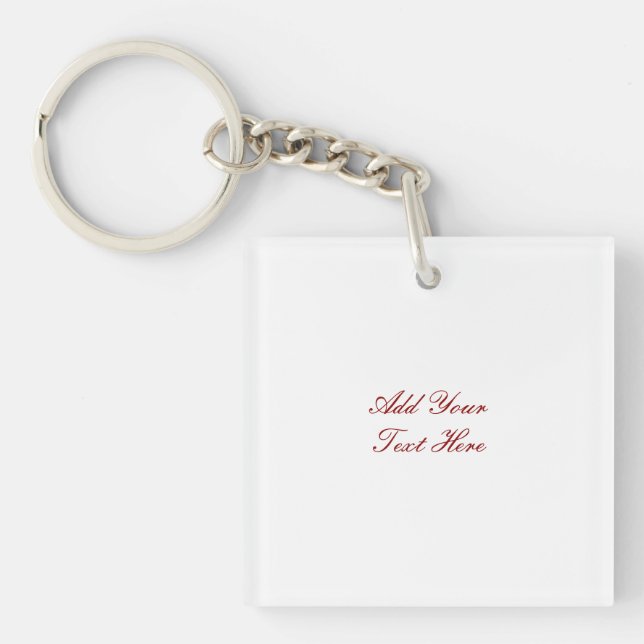Professional handwriting add text modern key ring (Front)