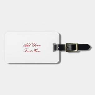 Professional handwriting add text modern luggage tag