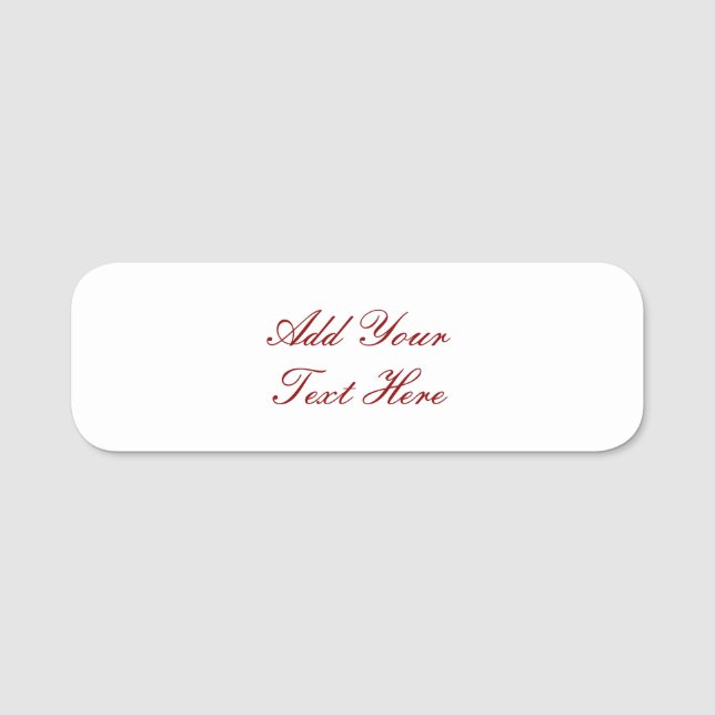 Professional handwriting add text modern name tag (Front)