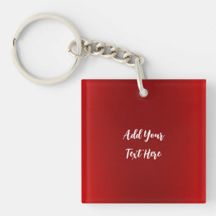 Professional handwriting add text modern red key ring