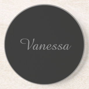 Professional handwriting name custom black coaster