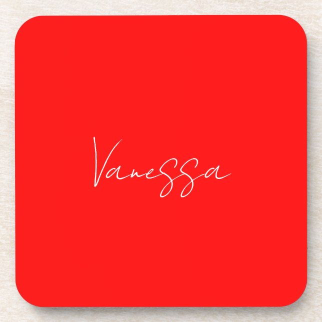 Professional handwriting name custom  coaster (Front)