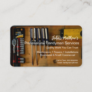 Professional Handyman Business Card Template