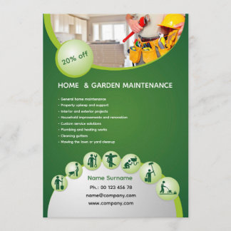 Professional handyman flyer template 