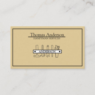 Professional Handyman Home Repair Business Custom  Business Card