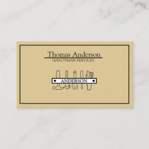 Professional Handyman Home Repair Business Custom  Card