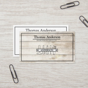 Professional Handyman Home Repair Business Custom Card