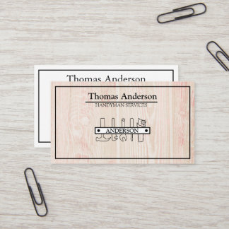 Professional Handyman Home Repair Business Custom Card