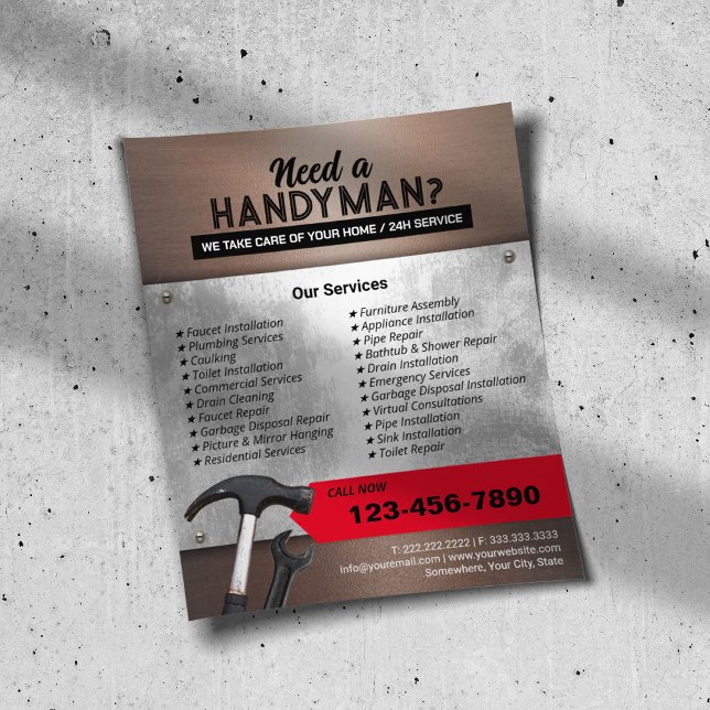 Professional Handyman & Repair Maintenance Service Flyer (Creator Uploaded)