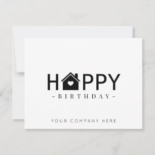 Professional Happy Birthday Real Estate Card