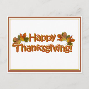 Professional Happy Thanksgiving Holiday Postcard