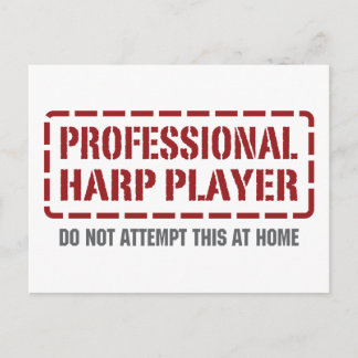 Professional Harp Player Postcard
