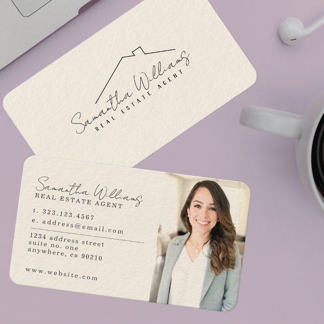 Professional Headshot Real Estate Business Cards (Creator Uploaded)