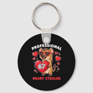 Professional Heart Stealer Valentines 67 Meme 6 7  Key Ring