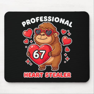 Professional Heart Stealer Valentines 67 Meme 6 7  Mouse Pad