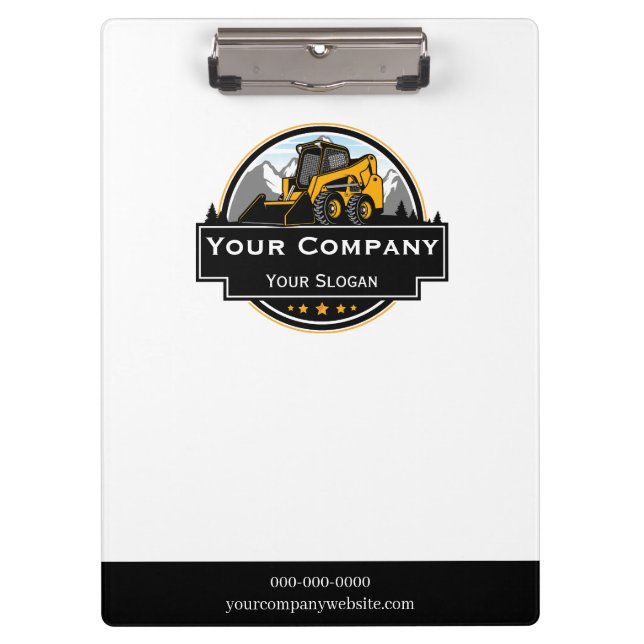 Professional Heavy Equipment Construction Company  Clipboard (Front)