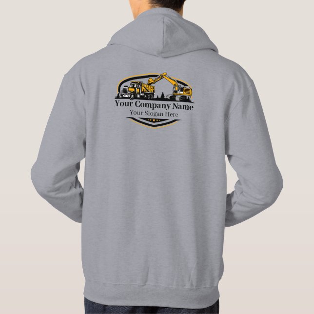 Professional Heavy Equipment Construction Company  Hoodie (Back)