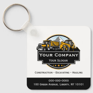 Professional Heavy Equipment Construction Company Key Ring