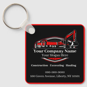 Professional Heavy Equipment Construction Company Key Ring