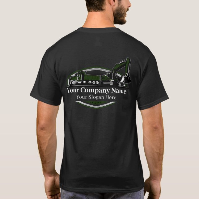Professional Heavy Equipment Construction Company  T-Shirt (Back)