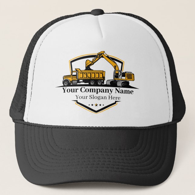 Professional Heavy Equipment Construction Company  Trucker Hat (Front)