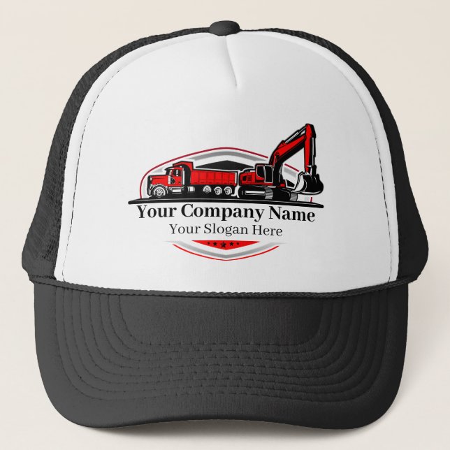 Professional Heavy Equipment Construction Company  Trucker Hat (Front)