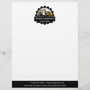 Professional Heavy Equipment Repair Company  Custom Letterhead