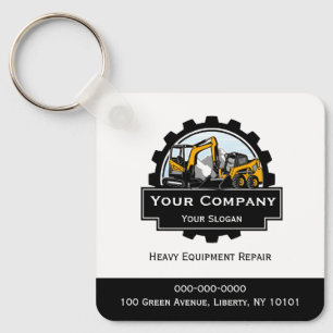 Professional Heavy Equipment Repair Company Key Ring