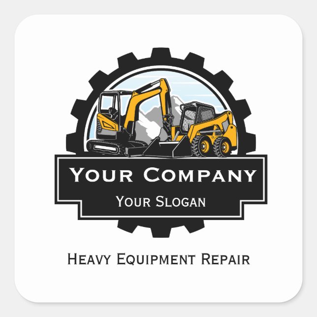 Professional Heavy Equipment Repair Company  Square Sticker (Front)