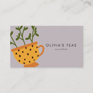 Professional Herbal Tea Minimalist Business Card