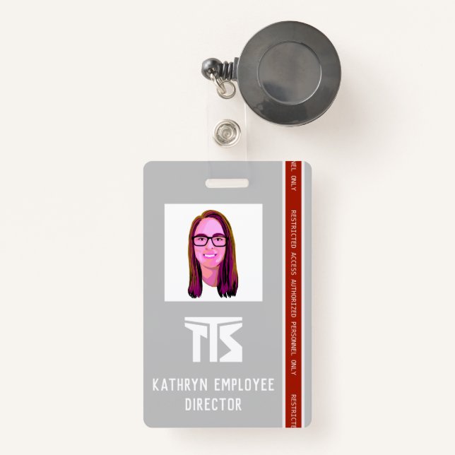 Professional High Risk Building Construction ID Badge (Front with Retractable)