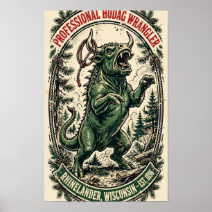 Professional Hodag Wrangler Rhinelander Wisconsin Poster