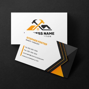 Professional Home Renovation Contractor Remodeling Business Card
