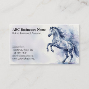 Professional horse trainer business card