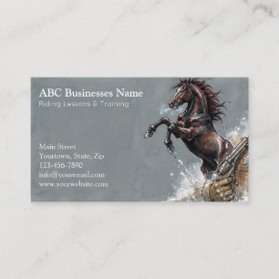 Professional horse trainer business card