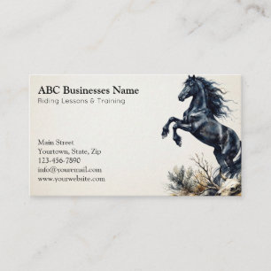Professional horse trainer business card