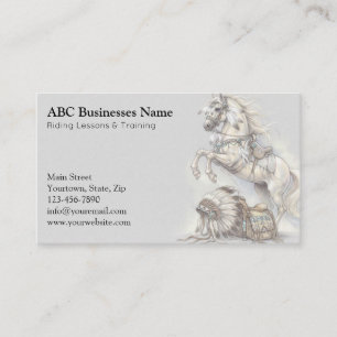 Professional horse trainer business card