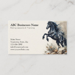 Professional horse trainer business card