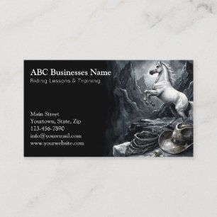 Professional horse trainer business card
