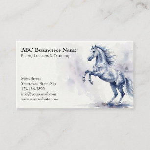 Professional horse trainer business card