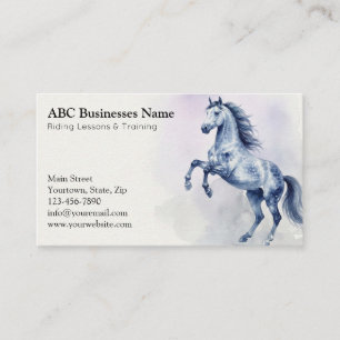 Professional horse trainer business card