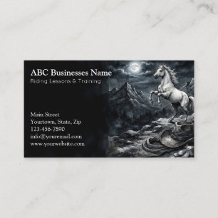 Professional horse trainer business card