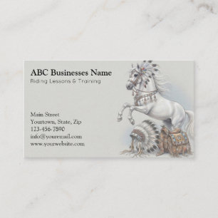 Professional horse trainer business card